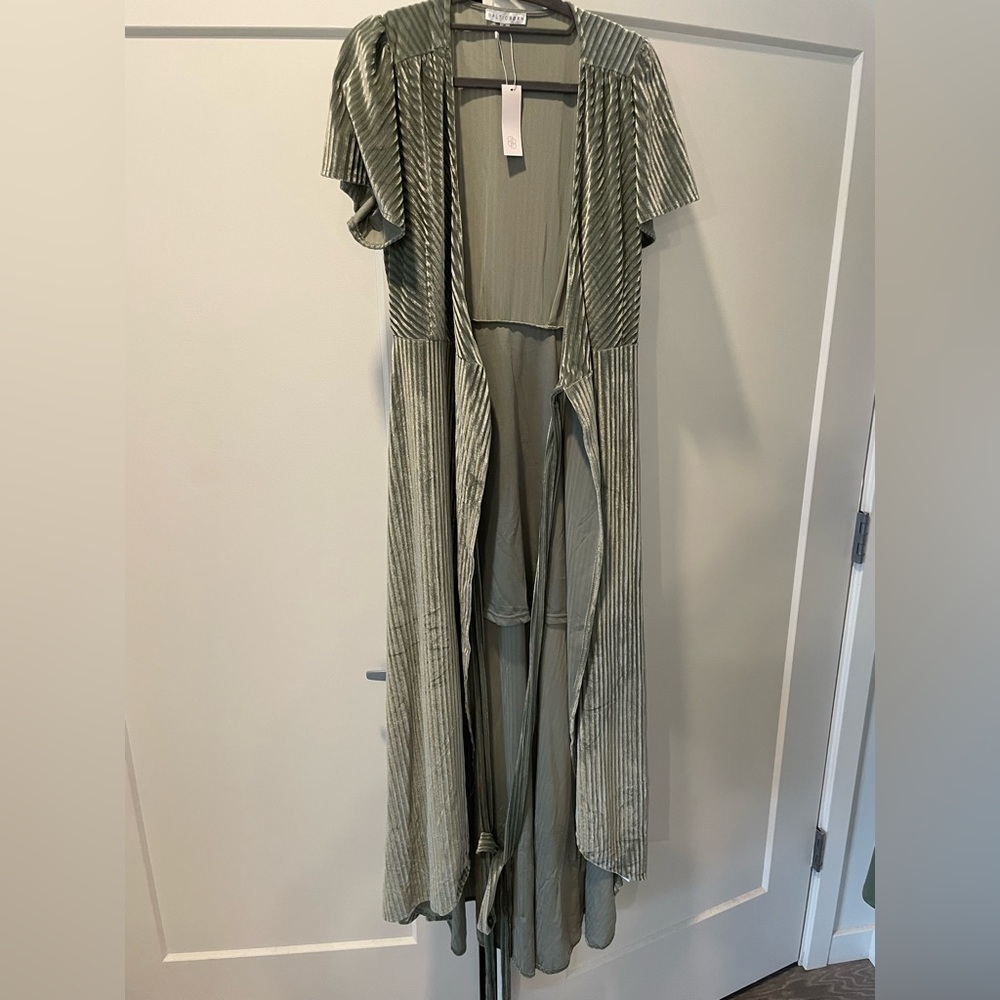 Baltic Born Andi Ribbed Velvet Wrap Dress